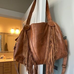COPY - Handmade Moroccan Leather Fringe Bag